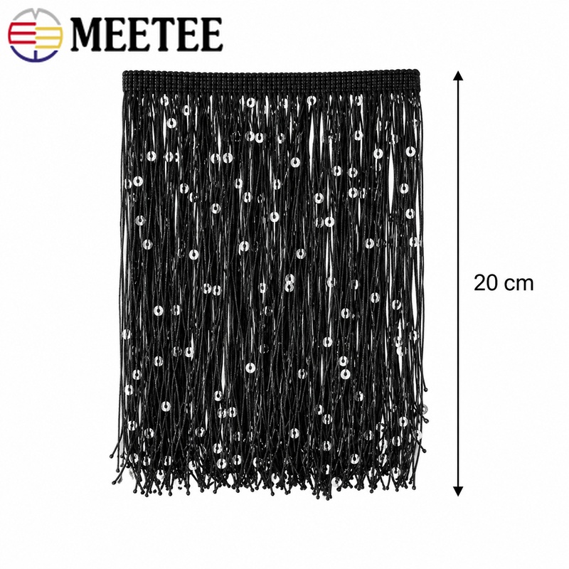 2/5/10M 20cm Sequin Fringe Tas - огляд і ціна Fringe Ribbon Sewing
