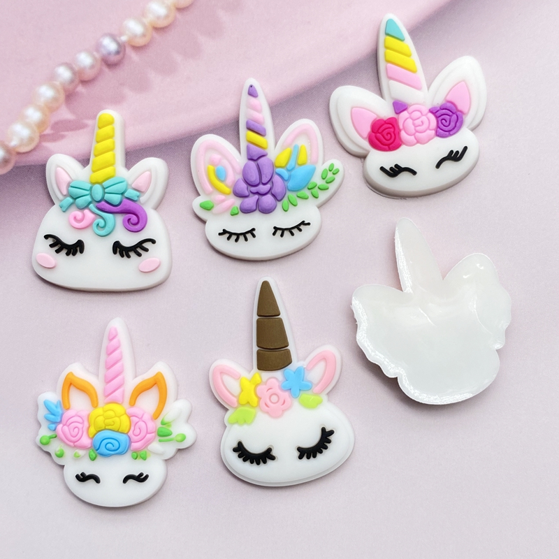 12pcs Cute Mini Unicorn head P - огляд і ціна Embellishment Glue Craft