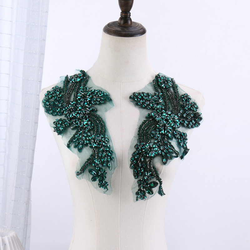 Beaded floral appliqués, hand- - огляд і ціна Sew On Rhinestone